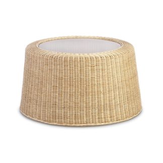 An Image of Woven Natural Rattan Coffee Table