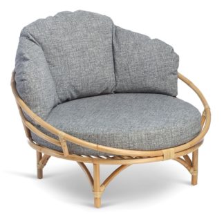 An Image of Snug Rattan Natural Chair in Earth Grey