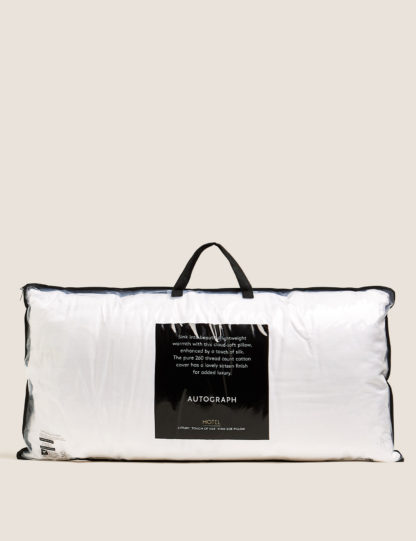 An Image of M&S Autograph Touch of Silk Medium Kingsize Pillow