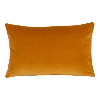 An Image of Heal's Velvet Cushion Ochre 35 x 55cm