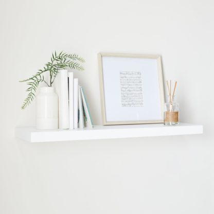 An Image of White Floating Shelf White