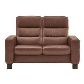 An Image of Stressless Wave High Back 2 Seater Sofa, Leather