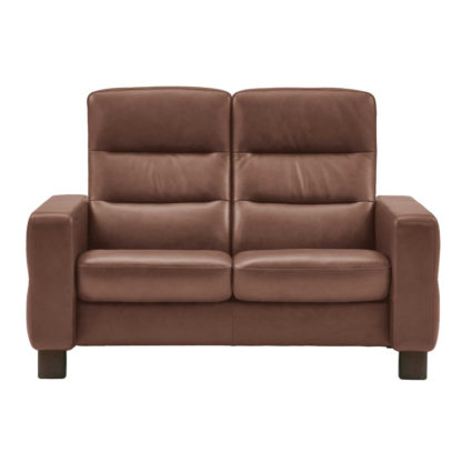 An Image of Stressless Wave High Back 2 Seater Sofa, Leather