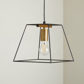 An Image of Nella 1 Light Black Pendant Ceiling Fitting Black