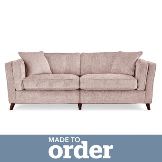An Image of Arabella 4 Seater Sofa Luxury Chenille Pink