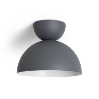 An Image of Habitat Metal Diablo Flush to Ceiling Light - Grey