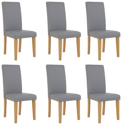 An Image of Argos Home 4 Midback Dining Chairs - Grey