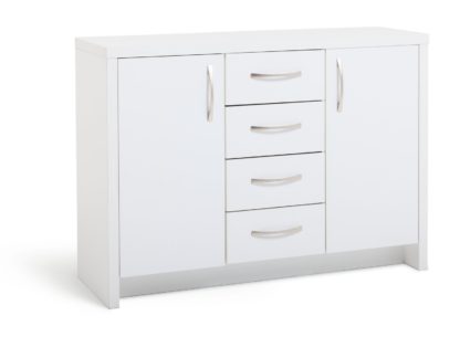 An Image of Habitat Venice 2 Door 4 Drawer Sideboard - White