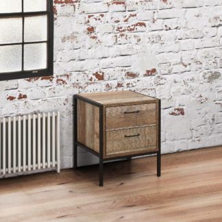 An Image of Urban Rustic 2 Drawer Bedside Table