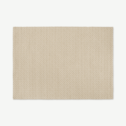 An Image of Mira Flatweave Rug, 160 x 230cm, Soft Taupe