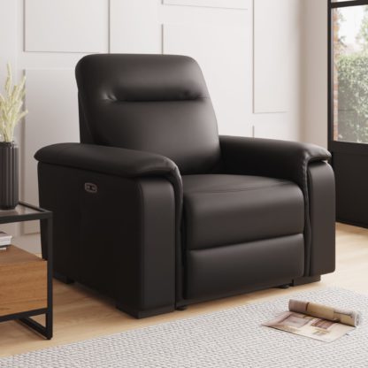 An Image of Bianca Electric Reclining Armchair Grey