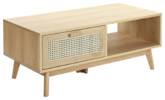 An Image of Java 1 Drawer Coffee Table - Oak