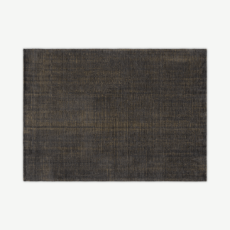 An Image of Johson Luxury Rug, Extra Large 200 x 300cm, Charcoal Grey & Gold