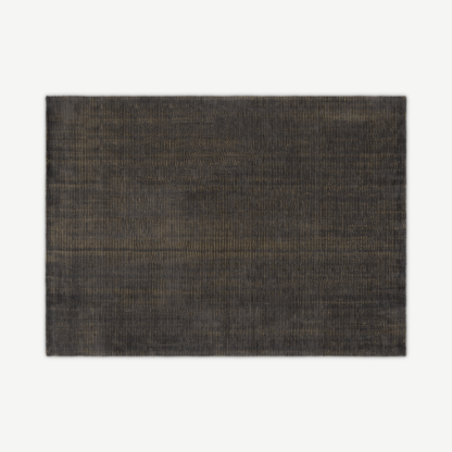 024c2a3a8abef4826ca44c7e46792e967b7c82a80e4e8a0a7ad844326287ec1b-1.png An Image of Johson Luxury Rug, Extra Large 200 x 300cm, Charcoal Grey & Gold