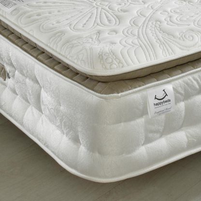 An Image of Windsor 3000 Pocket Sprung Memory Wool Orthopaedic Pillow Top Mattress - 4ft Small Double (120 x 190 cm)