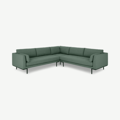 An Image of Harlow Corner Sofa, Darby Green