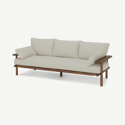 An Image of Laruna 3 Seater Sofa, Dark Acacia & Natural