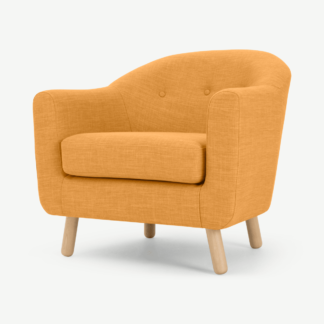 An Image of Lottie Armchair, Honey Yellow