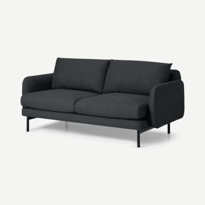 An Image of Miro Large 2 Seater Sofa, Graphite Weave