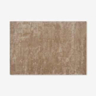 An Image of Merkoya Luxury Viscose Rug, Large 160 x 230cm, Caramel