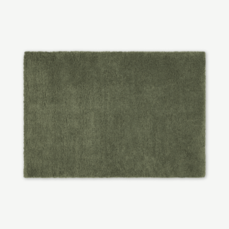 An Image of Mala Pile Rug, Large 160 x 230cm, Sage Green