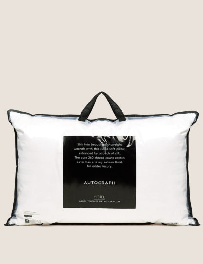 An Image of M&S Autograph Touch of Silk Medium Pillow