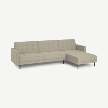 An Image of Rosslyn Right Hand Facing Chaise End Click Clack Sofa Bed, Sandstone