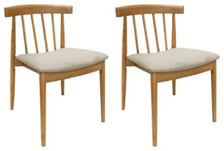 An Image of Goran Pair of Solid Wood Chair - Natural