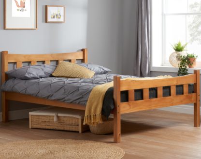 An Image of Solid Pine Wooden Bed Frame 3ft Single Miami Antique