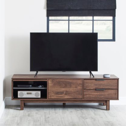 0a2deff8af4a425f7ea06e50d2ac7b599ee753ffe2c2bc7cffc8573075fb260a.jpg An Image of Carson Extra Wide TV Unit Dark Wood (Brown)