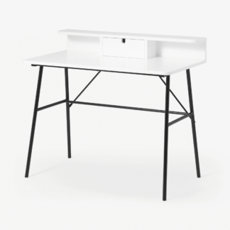 An Image of Pascal Desk, White & Black