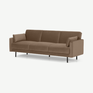 An Image of Delphi Click Clack Sofa Bed, Soft Mink Velvet