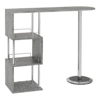 An Image of Charisma Bar Table Concrete Effect Grey