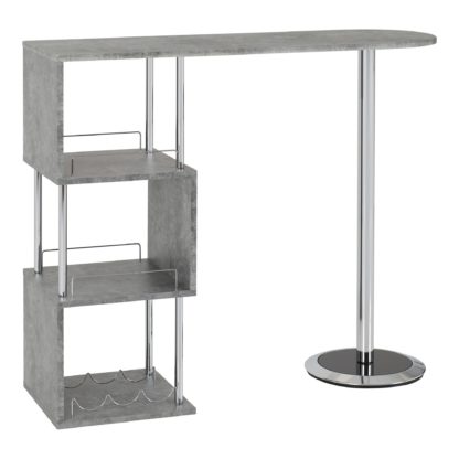 0b14363e5140f88c7f75ceda7242ca99e525291257fab438e141daa5eb940ed3.jpg An Image of Charisma Bar Table Concrete Effect Grey