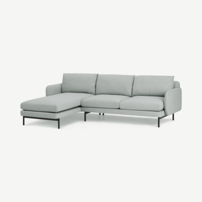 An Image of Miro Left Hand Facing Chaise End Corner Sofa, Venetian Grey