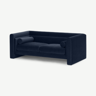 An Image of Mathilde Large 2.5 Seater Sofa, Dark Navy Velvet