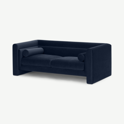 An Image of Mathilde Large 2.5 Seater Sofa, Dark Navy Velvet