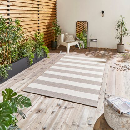 An Image of Santa Monica Indoor Outdoor Rug Santa Monica Beige Cream