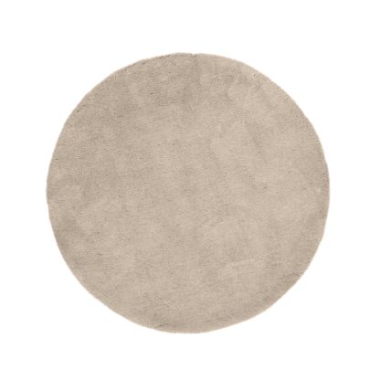 An Image of Teddy Bear Circle Rug Pink