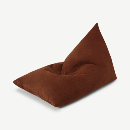 An Image of Andra Bean Bag, Russet Corduroy Velvet