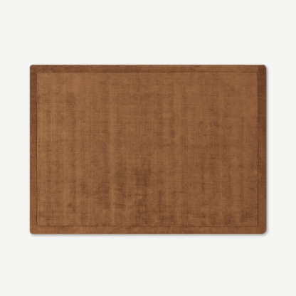 0e707daaea219959db615255e621b64be23e5379a9fe2cf64064a4aea994eca9-3.png An Image of Jago Border Rug, Extra Large 200 x 300cm, Terracotta