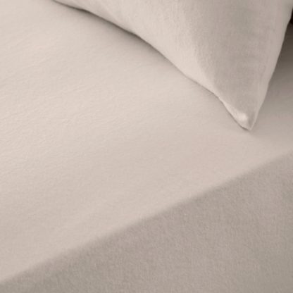 An Image of Simply Brushed Cotton Cot Bed Fitted Sheet White
