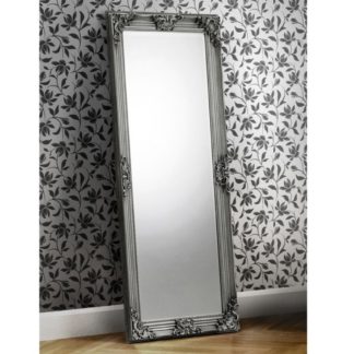 An Image of Rococo Pewter Lean-To Dress Mirror - 80 x 170 cm