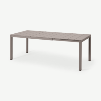 An Image of Nardi 6-8 Seat Extending Dining Table, Light Grey Aluminium