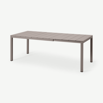 An Image of Nardi 6-8 Seat Extending Dining Table, Light Grey Aluminium