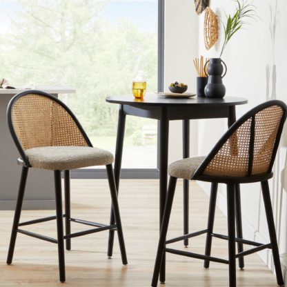 An Image of Luella Cane Bar Stool Grey