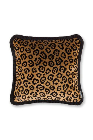 An Image of Luxe Velvet Leopard Cushion
