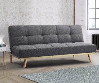 An Image of Snug Grey Fabric Sofa Bed