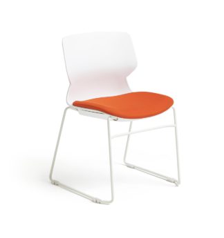 An Image of Habitat Tayte Office Chair - White and Orange