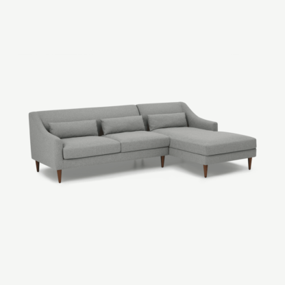 An Image of Herton Right Hand Facing Chaise End Sofa, Mountain Grey